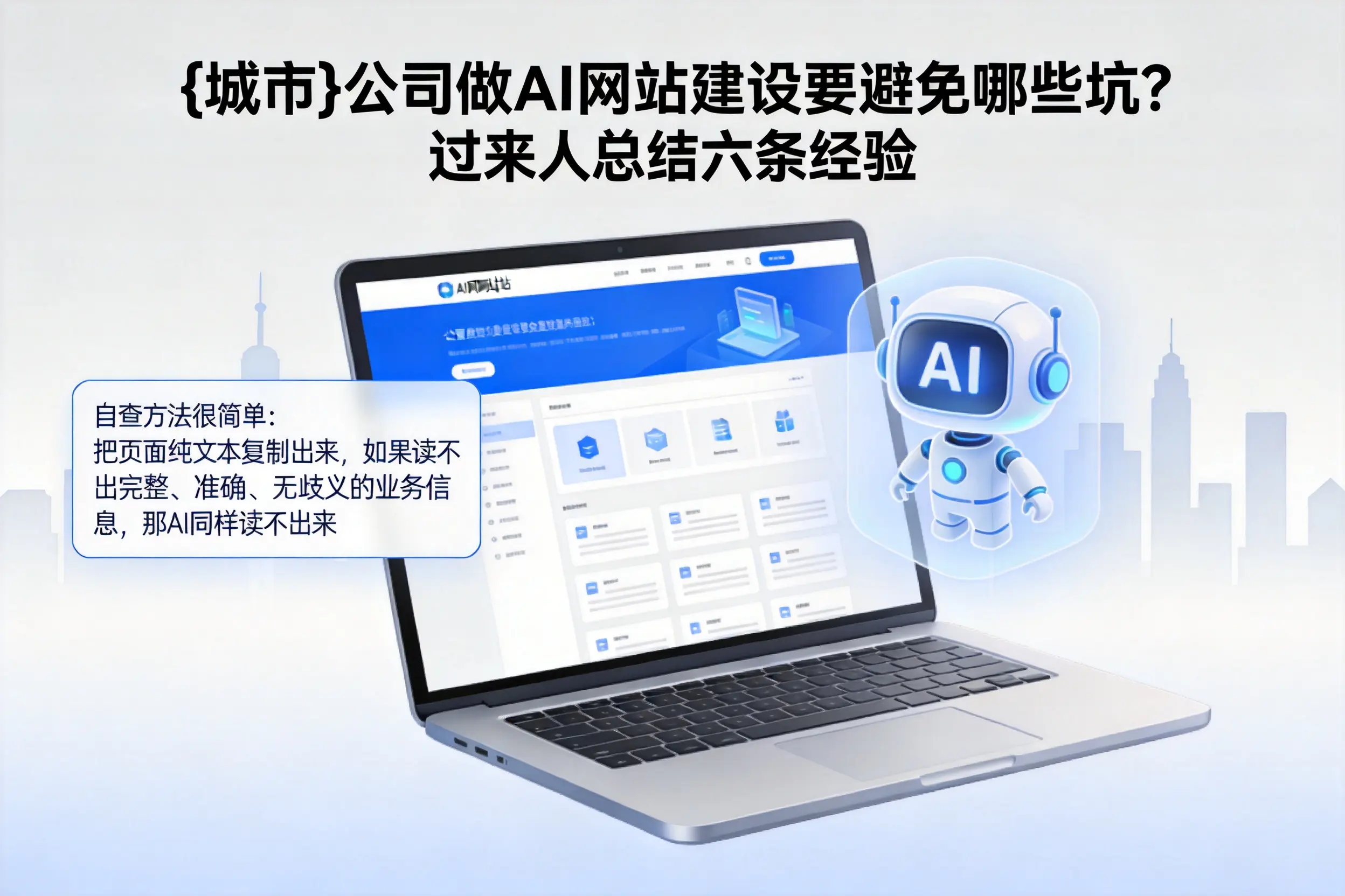 日照公司做AI网站建设要避免哪些坑?过来人总结六条经验