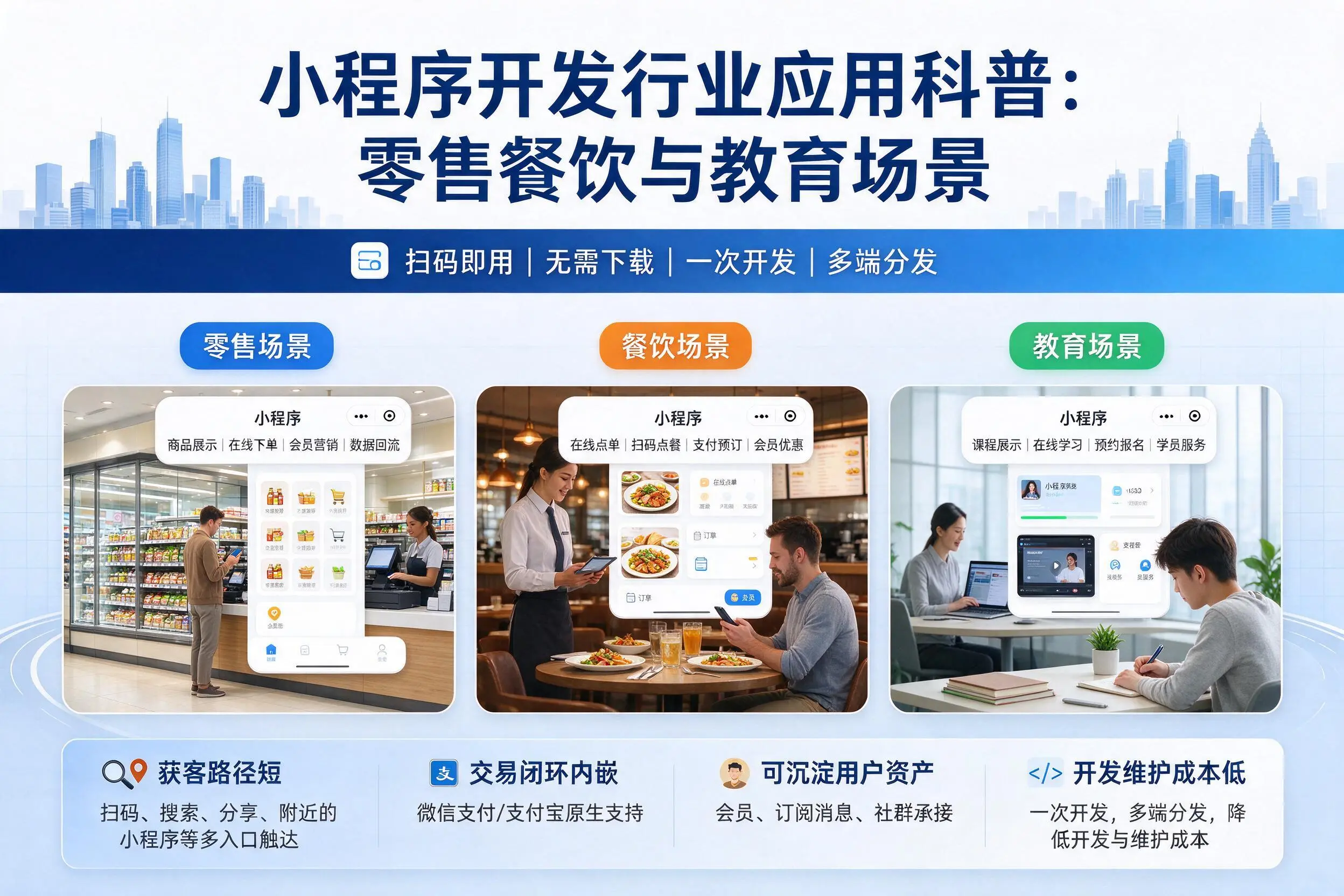 日照小程序开发行业应用科普：零售餐饮与教育场景