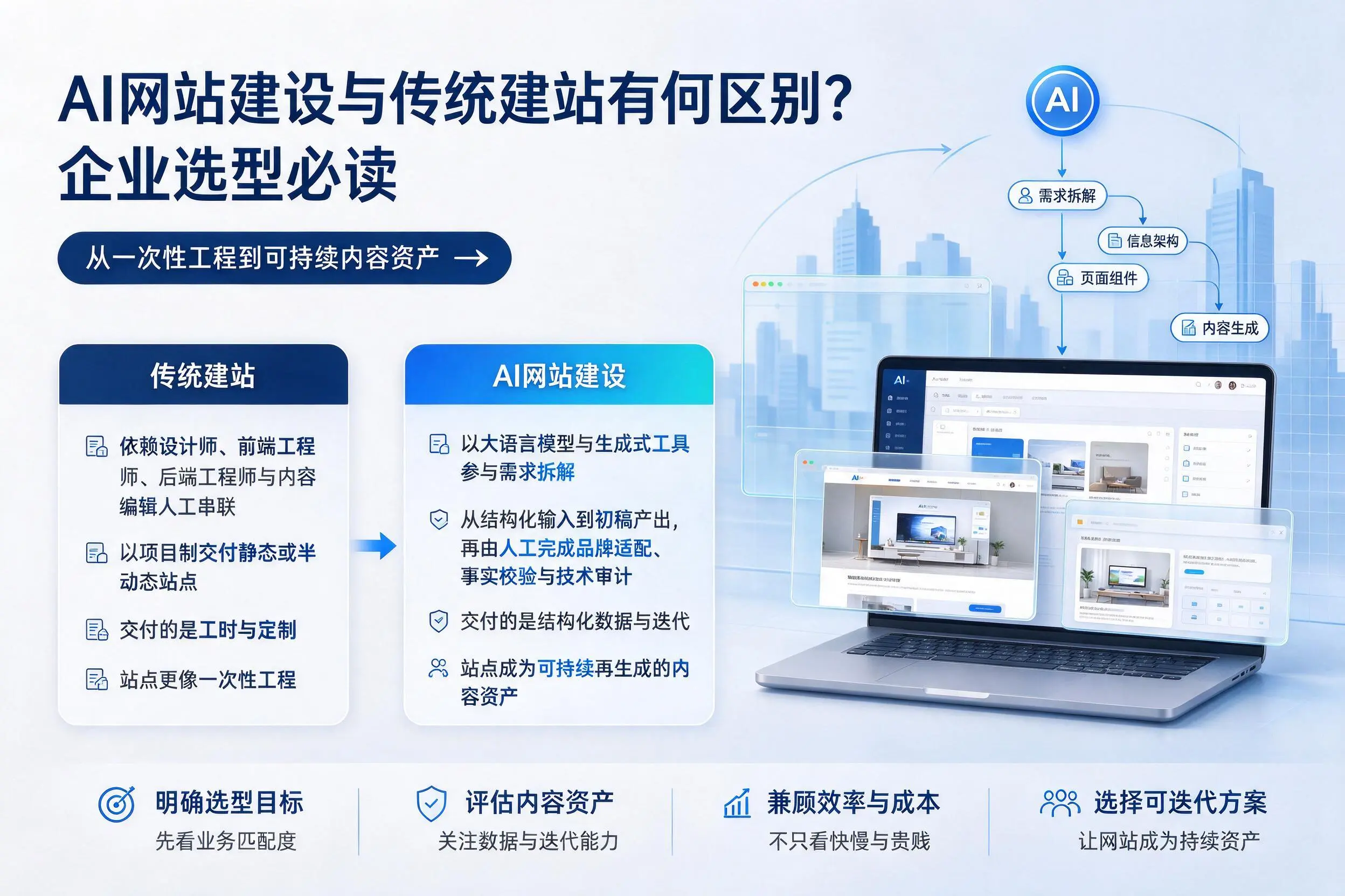 AI网站建设与传统建站有何区别?日照企业选型必读