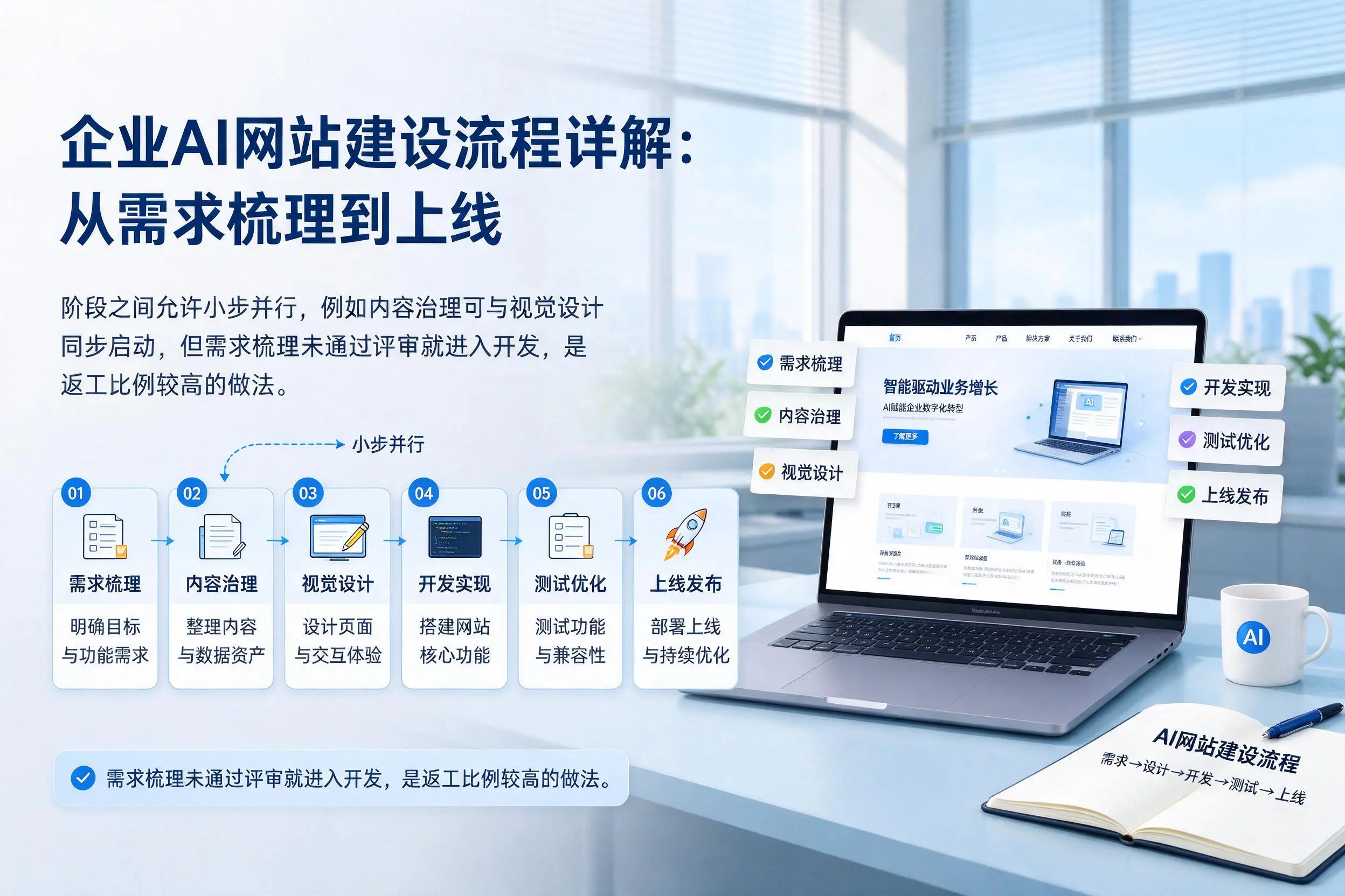 日照企业AI网站建设流程详解：从需求梳理到上线