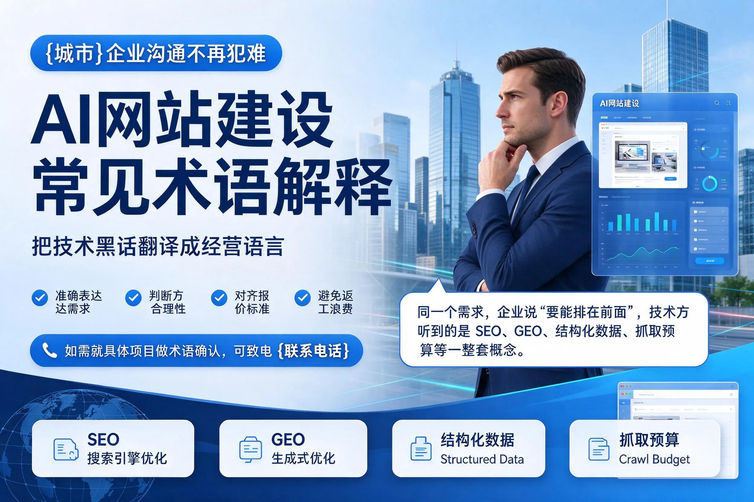 AI网站建设常见术语解释，日照企业沟通不再犯难