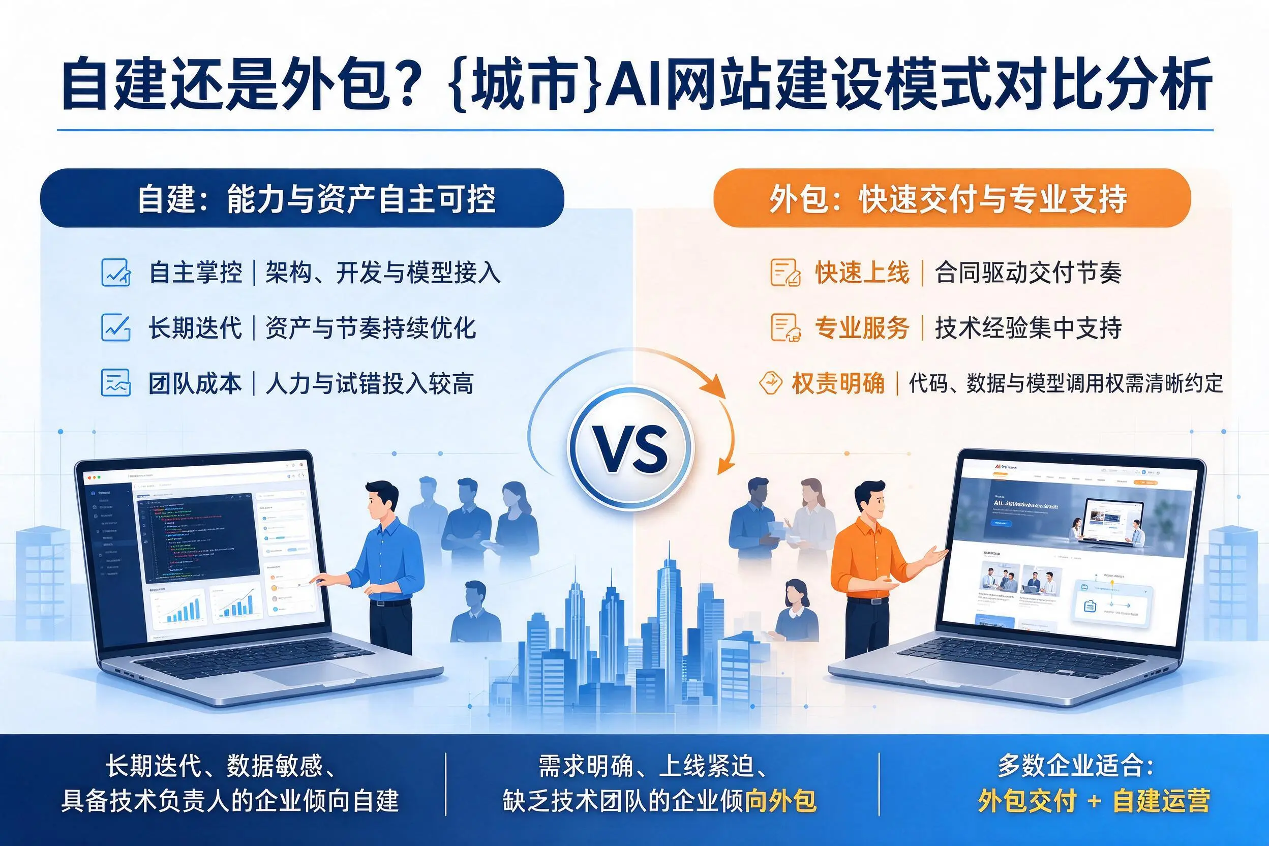 自建还是外包?日照AI网站建设模式对比分析