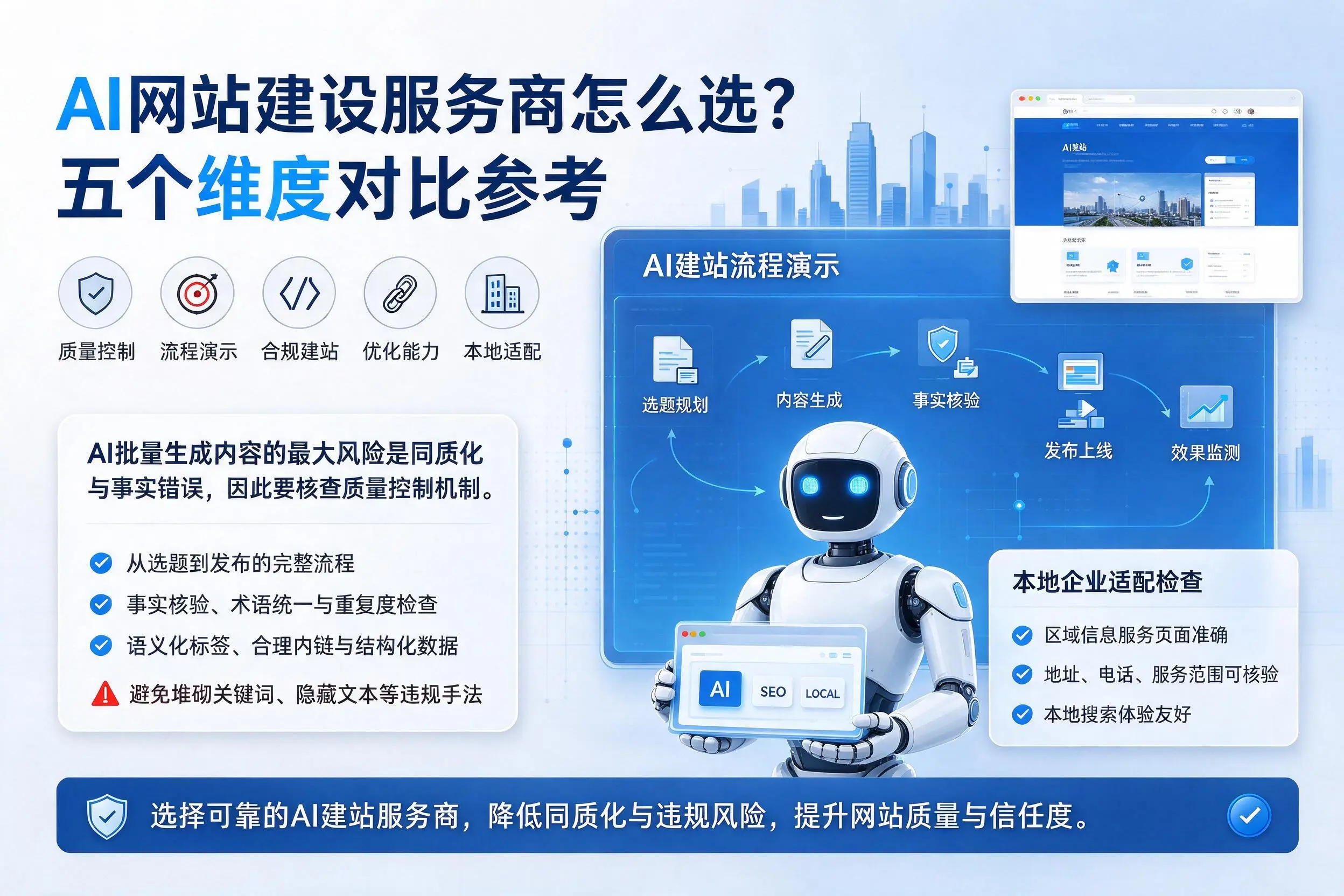 日照AI网站建设服务商怎么选?五个维度对比参考