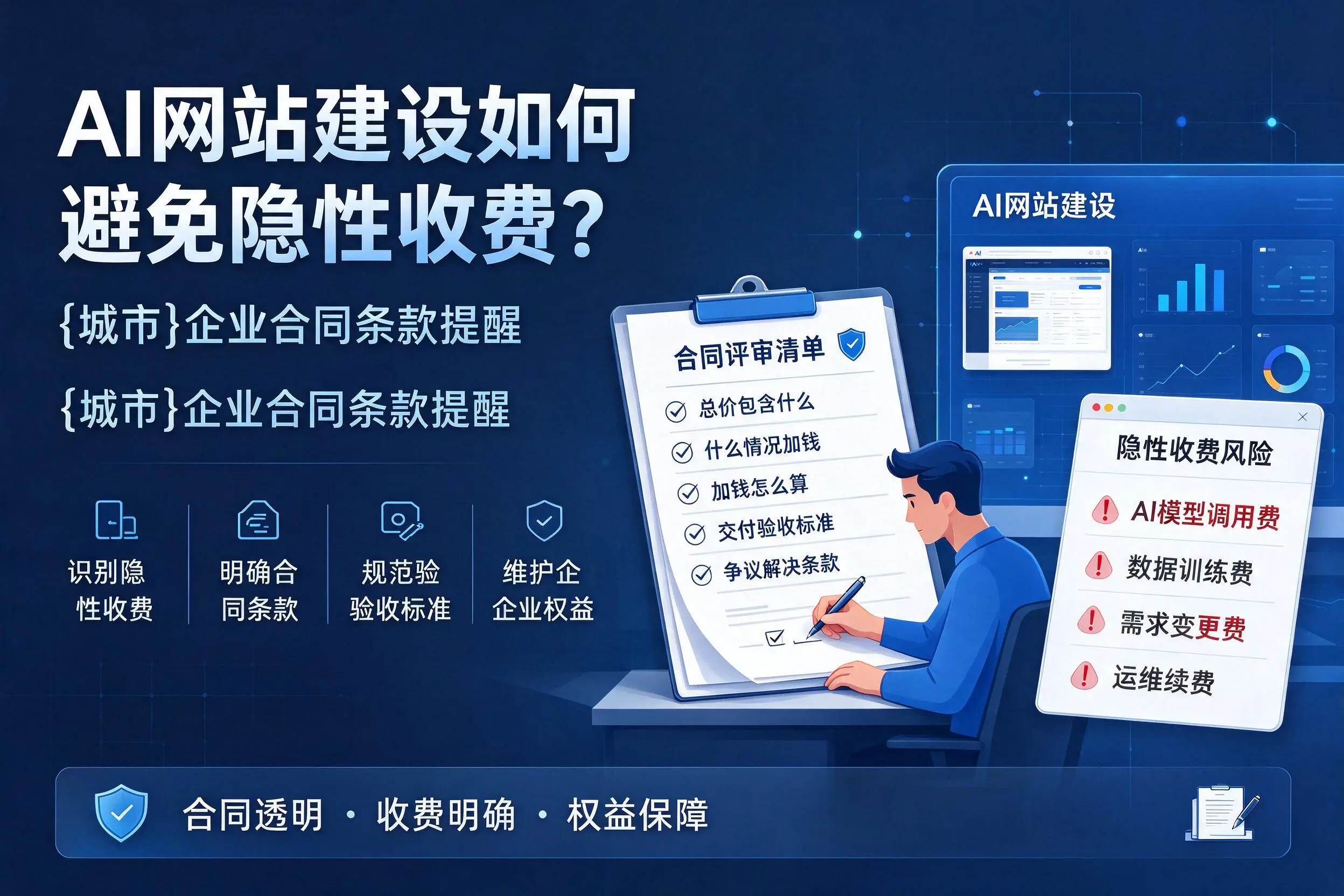 AI网站建设如何避免隐性收费？日照企业合同条款提醒