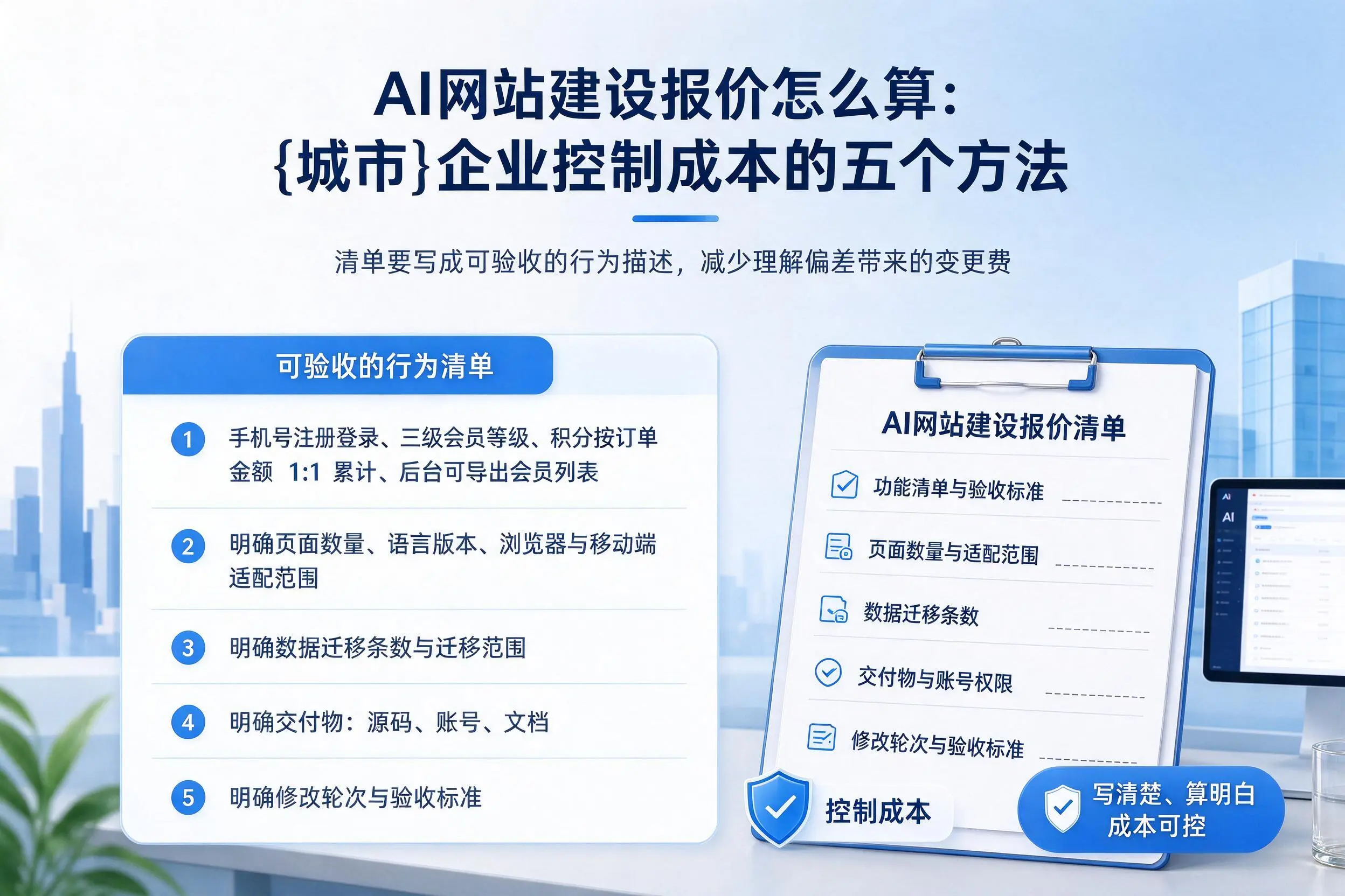 AI网站建设报价怎么算:日照企业控制成本的五个方法